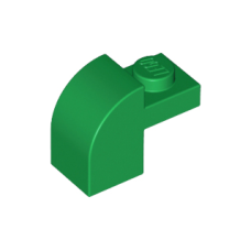 LEGO 6091 Green Slope, Curved 2 x 1 x 1 1/3 with Recessed Stud 32807*